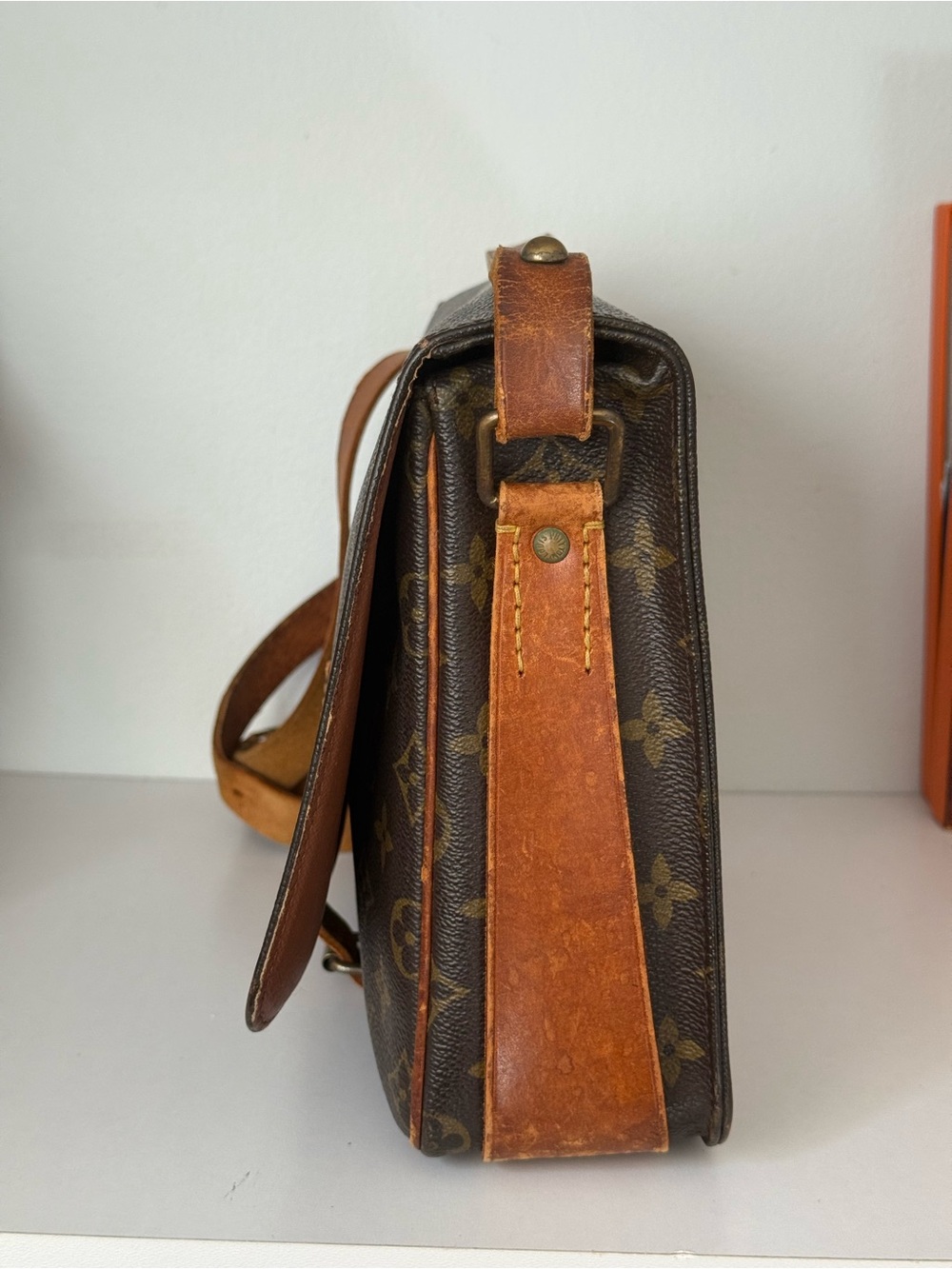 Vintage 🌟 Louis Vuitton Cartouchiere Monogram crossbody bag 💫 1990 - Picture 10 of 17